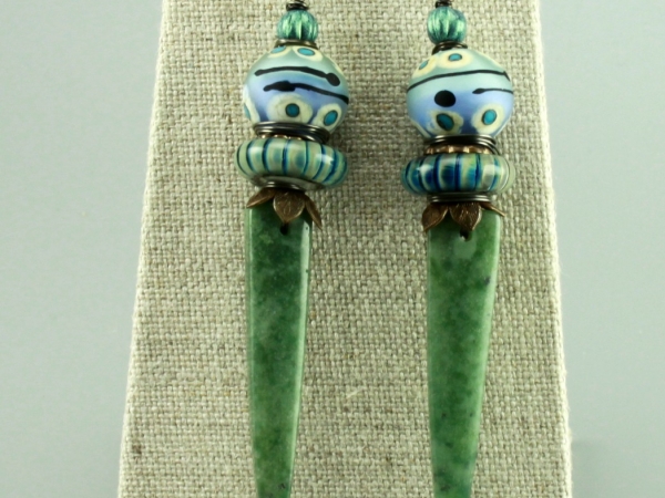 Mt Green Jade Earrings
