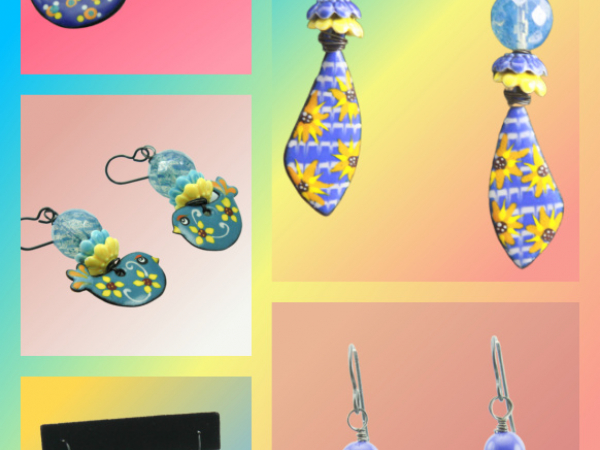 Examples of Earrings for Ukraine Fundraiser
