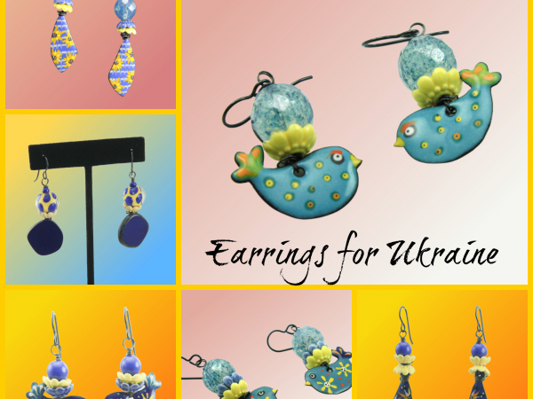 Examples of Other Earrings for My Ukraine Fundraising Collection