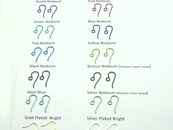 Examples of Earwire Colors