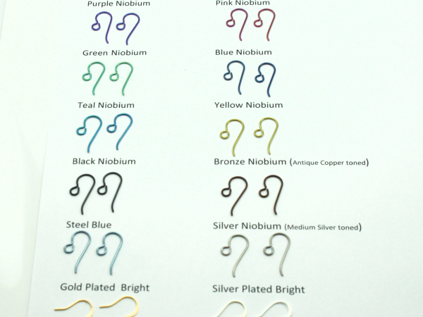 Ear Wire Color Chart
