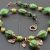 Rustic Bohemian Green Ceramic Necklace & Earrings