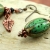 Rustic Bohemian Green Ceramic Necklace & Earrings