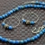 Denim Lapis Lazuli Gemstone Necklace & Earrings