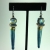 Boho Aqua Blue Raku Ceramic Earrings