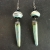 Boho Pale Aqua Raku Ceramic Drop Earrings