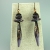 Purple Polymer Clay & Glass Earrings