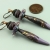 Purple Polymer Clay & Glass Earrings