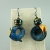 Deep Blue & Gold Circular Flower Earrings