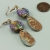 Purple & Gold Earrings
