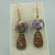 Purple & Gold Earrings