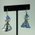Blue Silver Flower Earrings