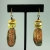 Rustic Yellow Paleolithic Ceramic Earrings