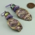 Purple Copper Toned Pod Earrings