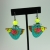 Colorful Bird Earrings, 1425A