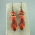 Hot Pink Orange Earrings