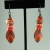 Hot Pink Orange Earrings