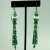 Long Green Floral Earrings