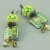 Green Enameled Glass Earrings