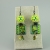 Green Enameled Glass Earrings