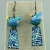 Blue Dragon Fly & Bird Earrings