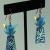 Blue Dragon Fly & Bird Earrings