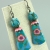 Aqua Floral Earrings