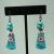 Aqua Floral Earrings