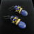Blue Yellow Lapis Lazuli Gemstone Earrings, Ukraine Fundraiser Earrings