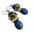Blue Yellow Lapis Lazuli Gemstone Earrings, Ukraine Fundraiser Earrings
