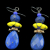 Blue Lapis Lazuli Gemstone Earrings, Ukraine Fundraiser