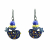Blue Bire Yellow Dot Enameled Earrings for Ukraine Fundraiser