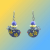 Ukraine Fund Raising Blue Yellow Sunflower Birdie Earrings