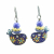 Ukraine Fundraiser Jewelry, Blue Bird with Yellow Sunflower Earrings