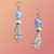 Ukraine Fund Raising Blue Yellow Sunflower Earrings