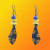 Ukraine Fund Raising Blue Yellow Sunflower Earrings