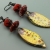 Ceramic  Earrings-Decal of The Kiss by Gustav Klimt