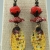 Ceramic  Earrings-Decal of The Kiss by Gustav Klimt