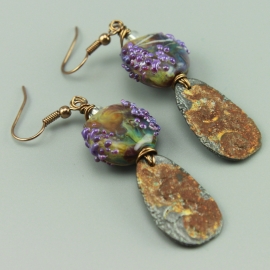 Purple & Gold Earrings