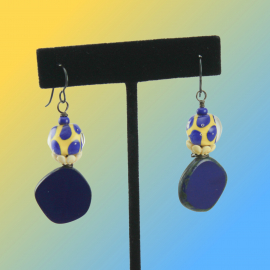 Ukraine Fund Raising Earrings, Blue Earrings, Yellow Blue Earrings,