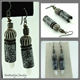 Black n White Earrings