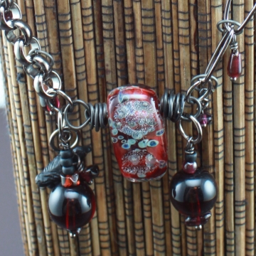 #204, Raven Ate ALL the Berries! Raven Necklace