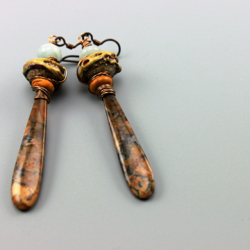 Rustic Earrings, Rustic Boho Earrings, Rustic Statement Earrings, Rustic Hippie Earrings, Rustic Primitive Earthy Earrings, Rustic Brown Opal Gemstone Earrings, #510-114 Rustic Earrings, Rustic Boho Earrings, Rustic Statement Earrings, Rustic Hippie Earrings, Rustic Primitive Earthy Earrings, Rustic Brown Opal Gemstone Earrings, #510-114