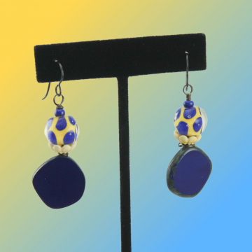 #1776, Ukraine Fund Raising Earrings, Blue Earrings, Yellow Blue Earrings, Ukraine Colors